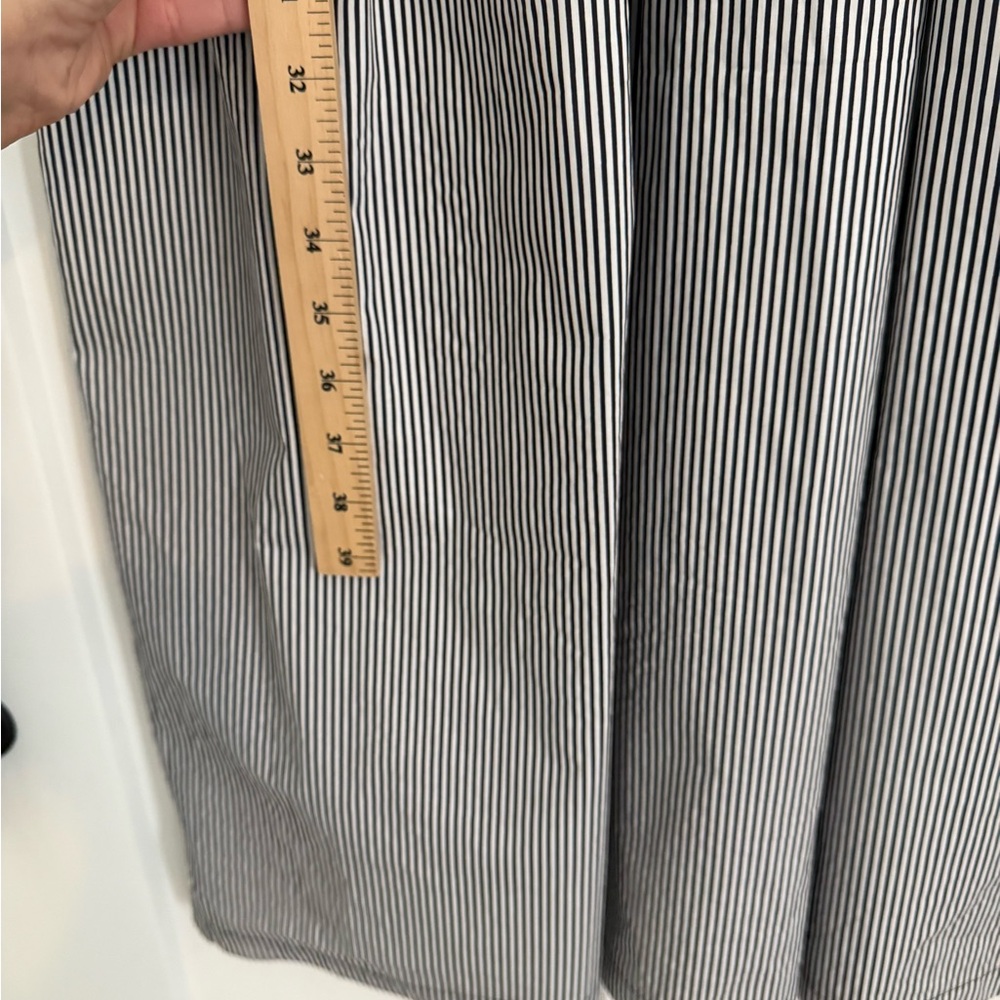 Savannah Taylor Rebecca Cotton Striped Midi Dress with Ruffled Collar EUC G000 - Picture 7 of 10